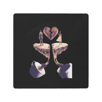 Drawing with coffee coffee drawing  metal print