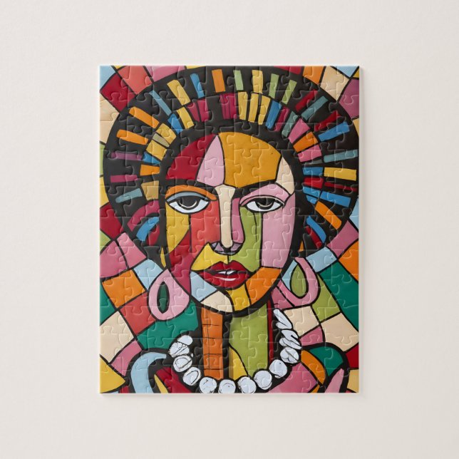 Drawing with cubes Surreal cubist art Jigsaw Puzzle (Vertical)