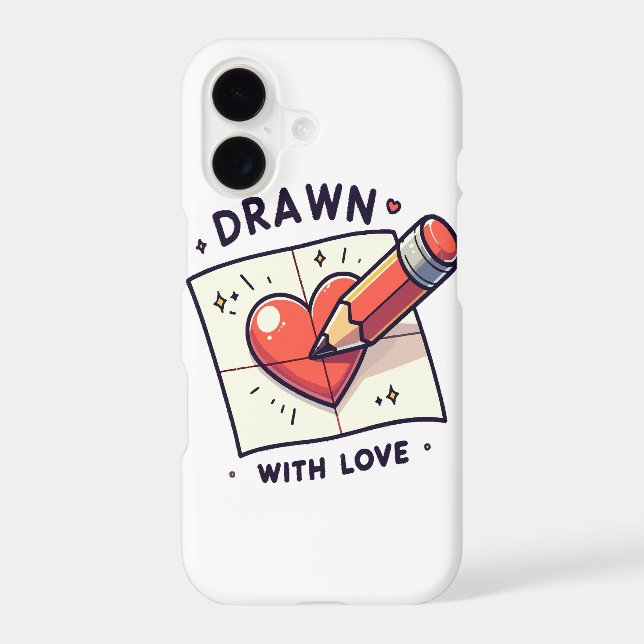 Drawing with love iphone case (Back)