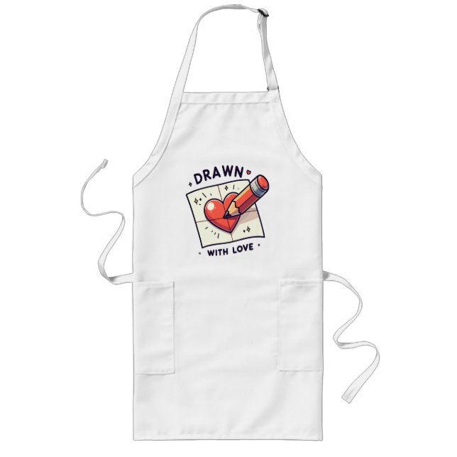 Drawing with love long apron (Front)