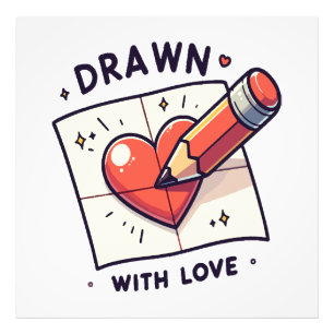 Drawing with love photo print