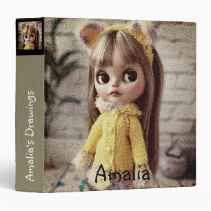 drawings album, artist album, artwork 3 ring binder