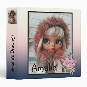 drawings album, artist album, artwork 3 ring binder