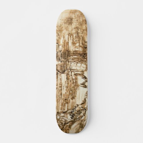 Drawings by Leonardo da Vinci Skateboard Deck