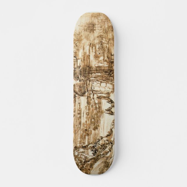 Drawings by Leonardo da Vinci Skateboard Deck (Front)