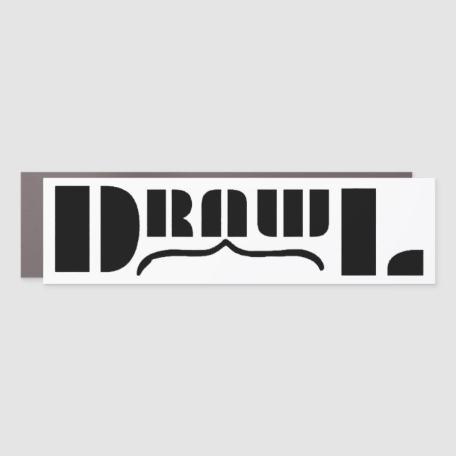 Drawl Car Magnet (Front)