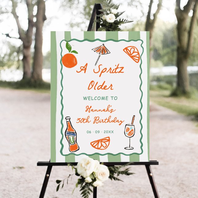 Drawn A Spritz Older Birthday Welcome Sign (Creator Uploaded)