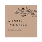 Drawn Botanical Greenery MInimalist Rustic Kraft