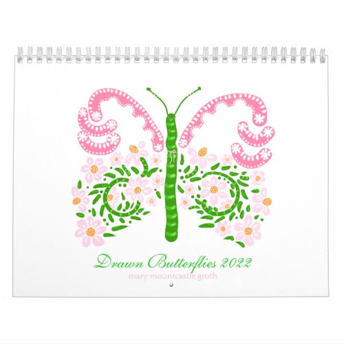 Drawn Butterflies 2022 Calendar