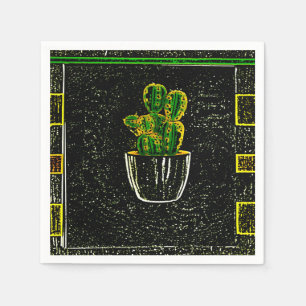 Drawn cactus napkins