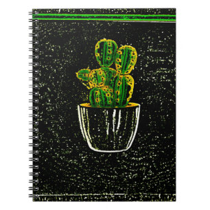 Drawn cactus notebook