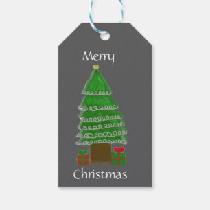 Drawn Christmas Tree Gift Tags