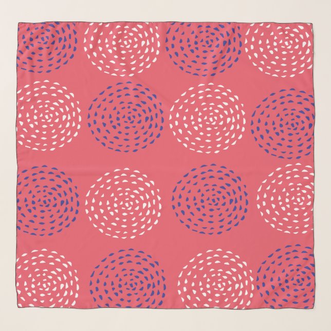 Drawn Circle Pattern Geometric Art Geometric Photo Scarf (Front)