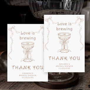 Drawn Espresso Martini Thank you Bridal shower  Card