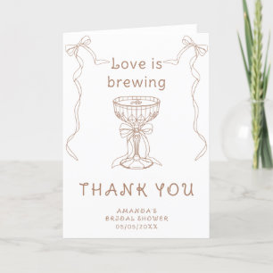 Drawn Espresso Martini Thank you Bridal shower  Card