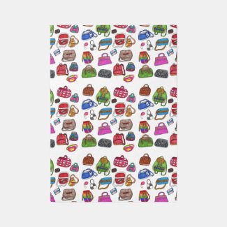 Drawn Fashion Illustrated Purse Pattern Art Design