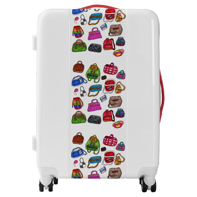 Drawn Fashion Illustrated Purse Pattern Art Fun Luggage (Front)