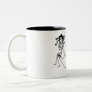 Drawn from the Heart: Beautiful Black - Loreen Two-Tone Coffee Mug