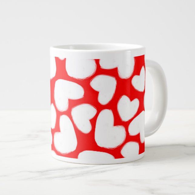 Drawn Hearts 2014 Giant Coffee Mug (Front Right)