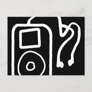 Drawn iPod Black Postcards