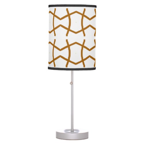 drawn lines intersecting pattern accent pillow table lamp