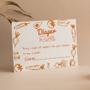 Drawn Locally Grown Farmers Maret Diaper Raffle Enclosure Card