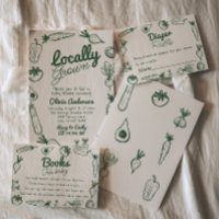 Drawn Locally Grown Farmer's Market Baby Shower