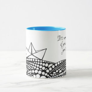 Drawn Paper boat Mug