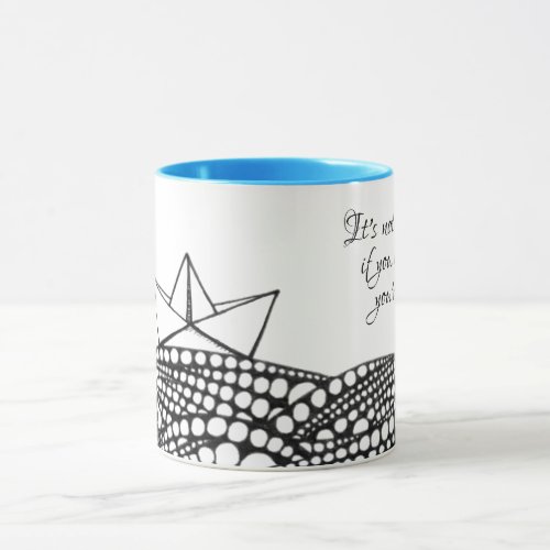 Drawn Paper boat  Mug