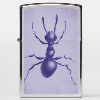 Drawn Purple Ant Zippo Lighter