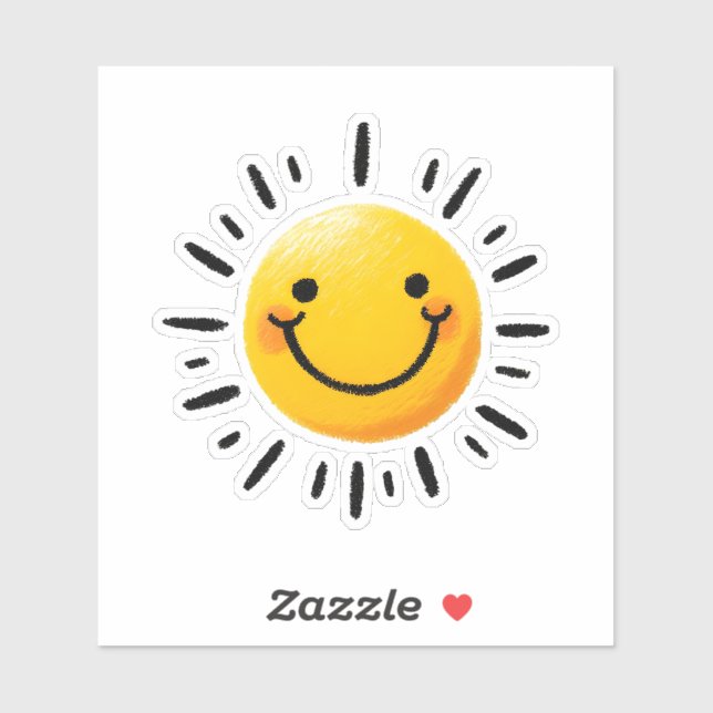 Drawn Sun Sticker (Sheet)