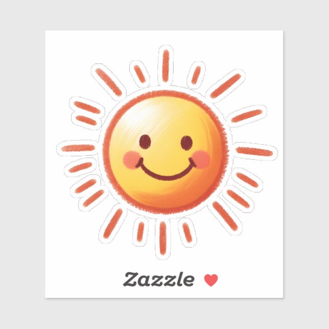 Drawn Sun Sticker (Sheet)