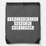 Periodic
 Table
 Writer  Drawstring Backpack