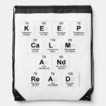 Keep
 Calm 
 and 
 Read  Drawstring Backpack