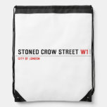 stoned crow Street  Drawstring Backpack