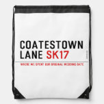 coatestown lane  Drawstring Backpack