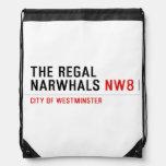 THE REGAL  NARWHALS  Drawstring Backpack