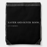 Xavier and Oliver   Drawstring Backpack