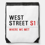 west  street  Drawstring Backpack