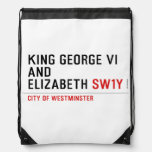 king george vi and elizabeth  Drawstring Backpack