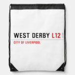 west derby  Drawstring Backpack