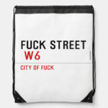 FUCK street   Drawstring Backpack