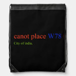 canot place  Drawstring Backpack