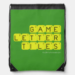 Game Letter Tiles  Drawstring Backpack