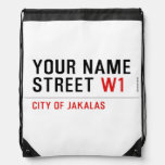 Your Name Street  Drawstring Backpack