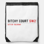 Bitchy court  Drawstring Backpack