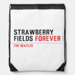 Strawberry Fields  Drawstring Backpack