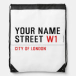 Your Name Street  Drawstring Backpack