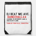 Dj Beat MC Ave.   Drawstring Backpack