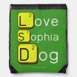 Love
 Sophia
 Dog
   Drawstring Backpack